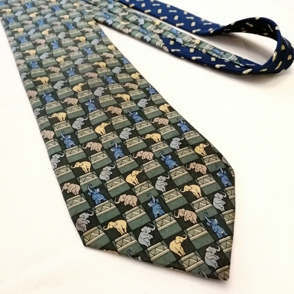Tommy Hilfiger Silk Conversational Tie, Vintage - Picture 2 of 8